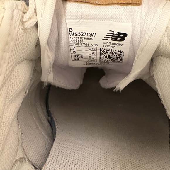 New Balance Tan and White Athletic Shoes - Picture 7 of 7